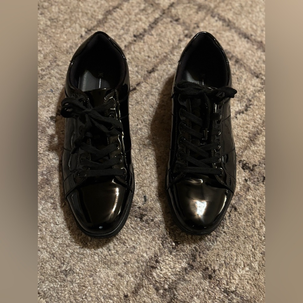 International Concepts Men's Black Patent Leather Shoes
